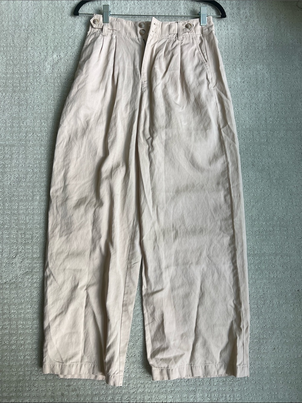 Madewell Petite 00 The Harlow Wide-Leg Pant – Classic Warm Khaki EUC